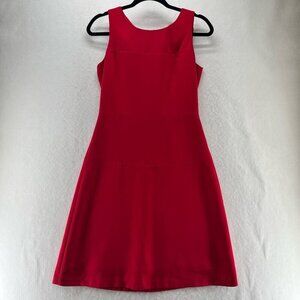Banana Republic Dress Size 2 A-Line Fit & Flare Sleeveless Knee Length Red
